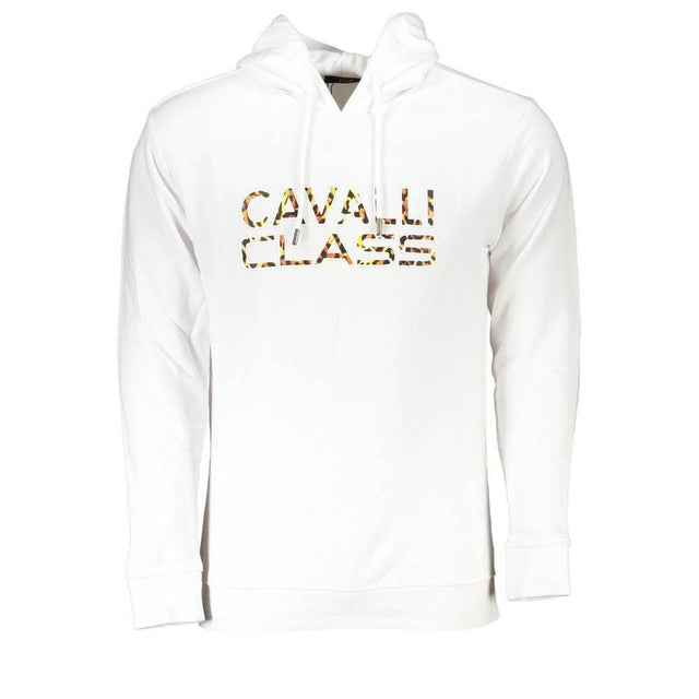 Cavalli Class White Cotton Men Sweater - Hilstor