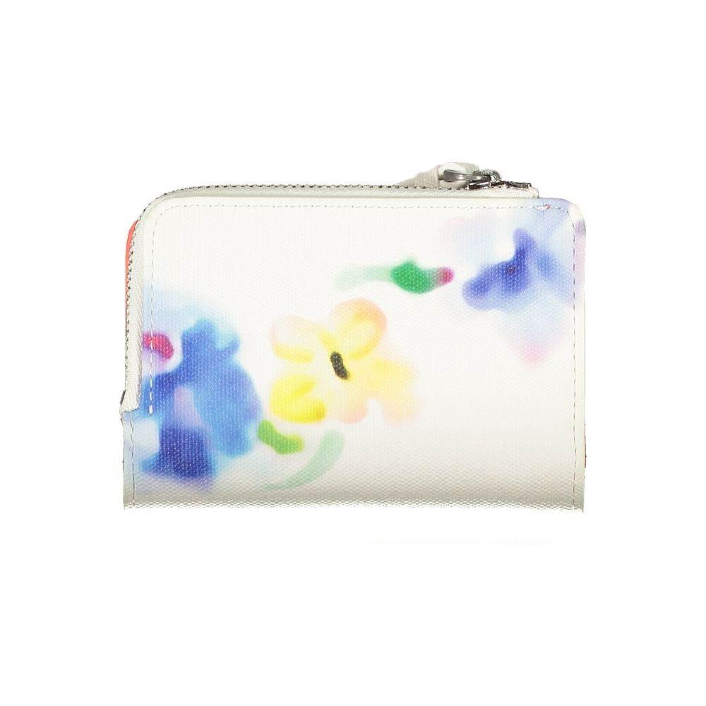 Desigual White Polyester Wallet - Hilstor