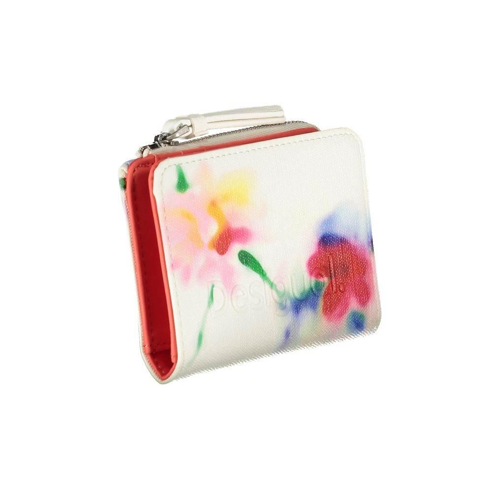 Desigual White Polyester Wallet - Hilstor