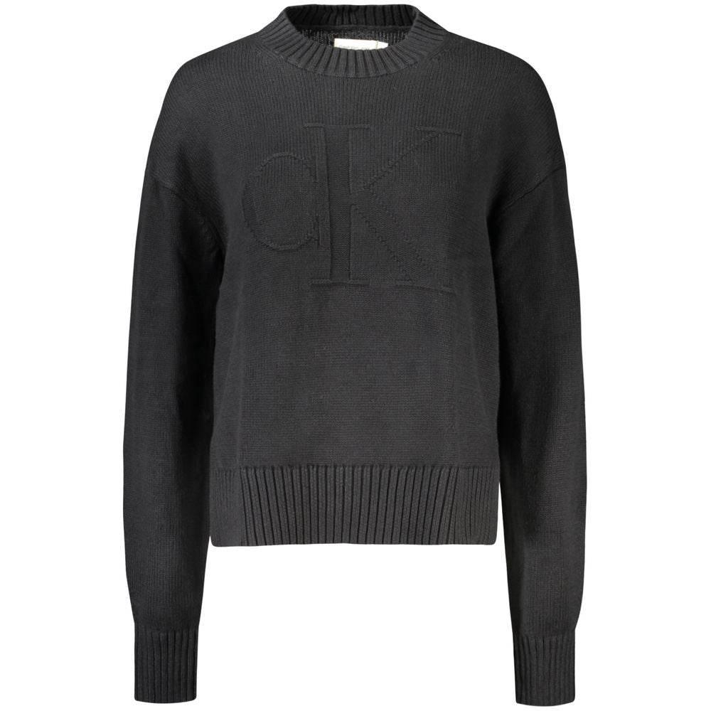 Calvin Klein Black Cotton Women Sweater - Hilstor