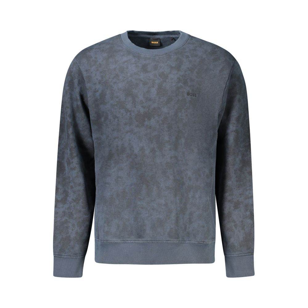 Hugo Boss Blue Cotton Men Sweater - Hilstor