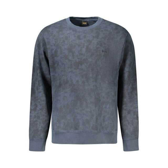 Hugo Boss Blue Cotton Men Sweater - Hilstor