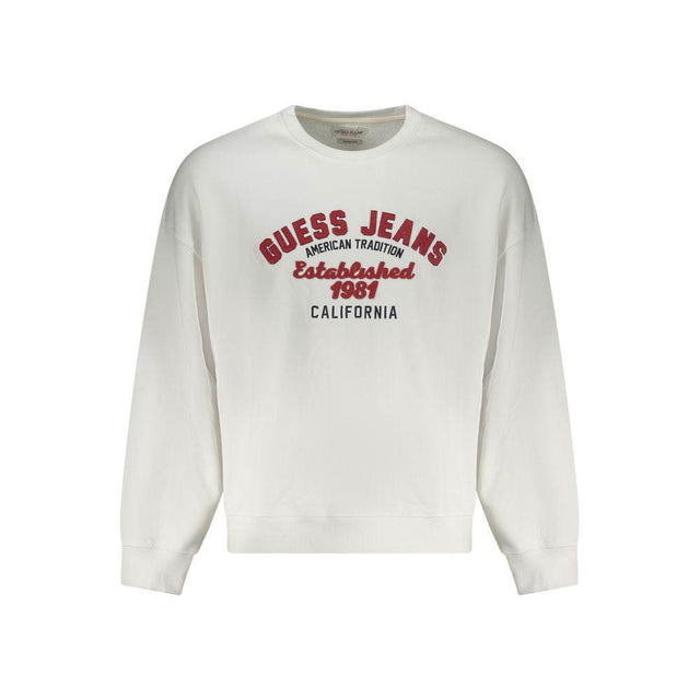 Guess Jeans White Cotton Men Sweater - Hilstor