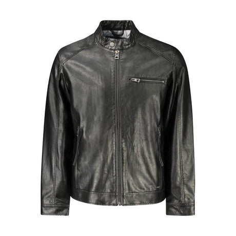 Guess Jeans Black Polyethylene Jacket - Hilstor