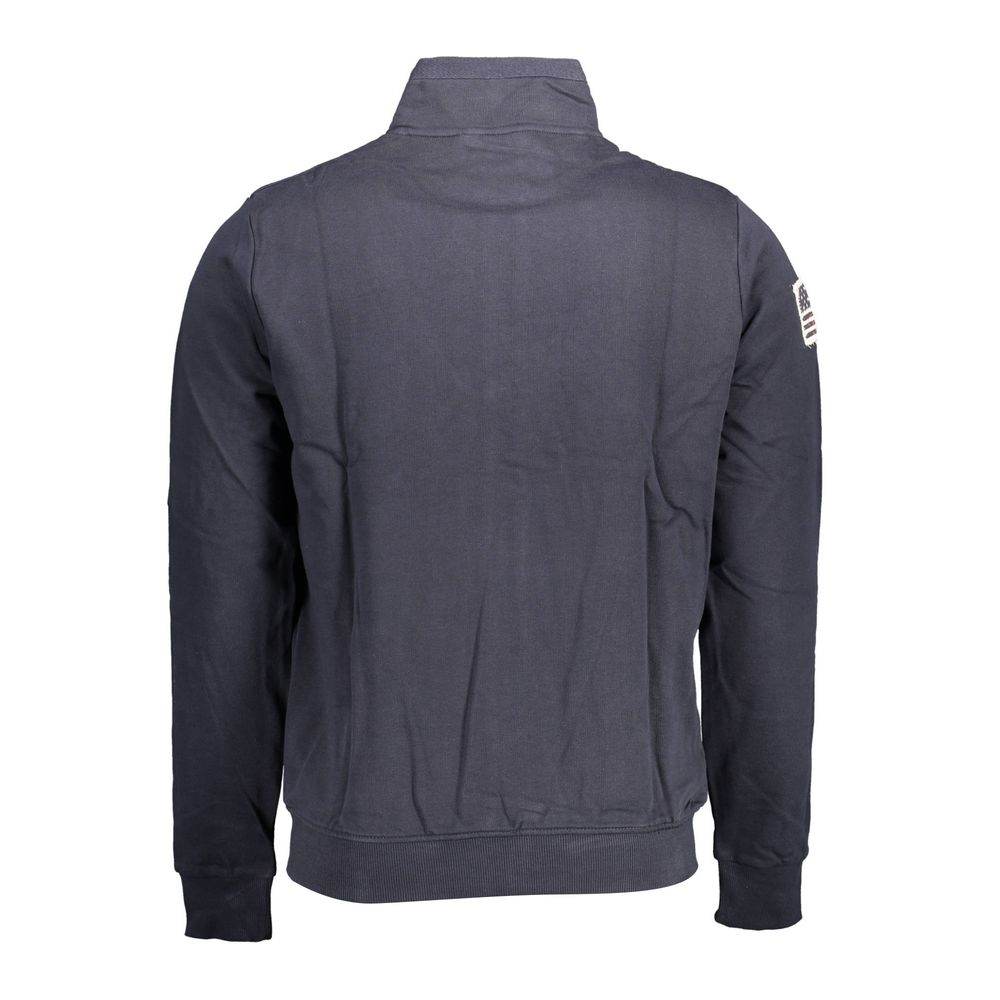 U.S. POLO ASSN. Blue Cotton Men Sweater - Hilstor