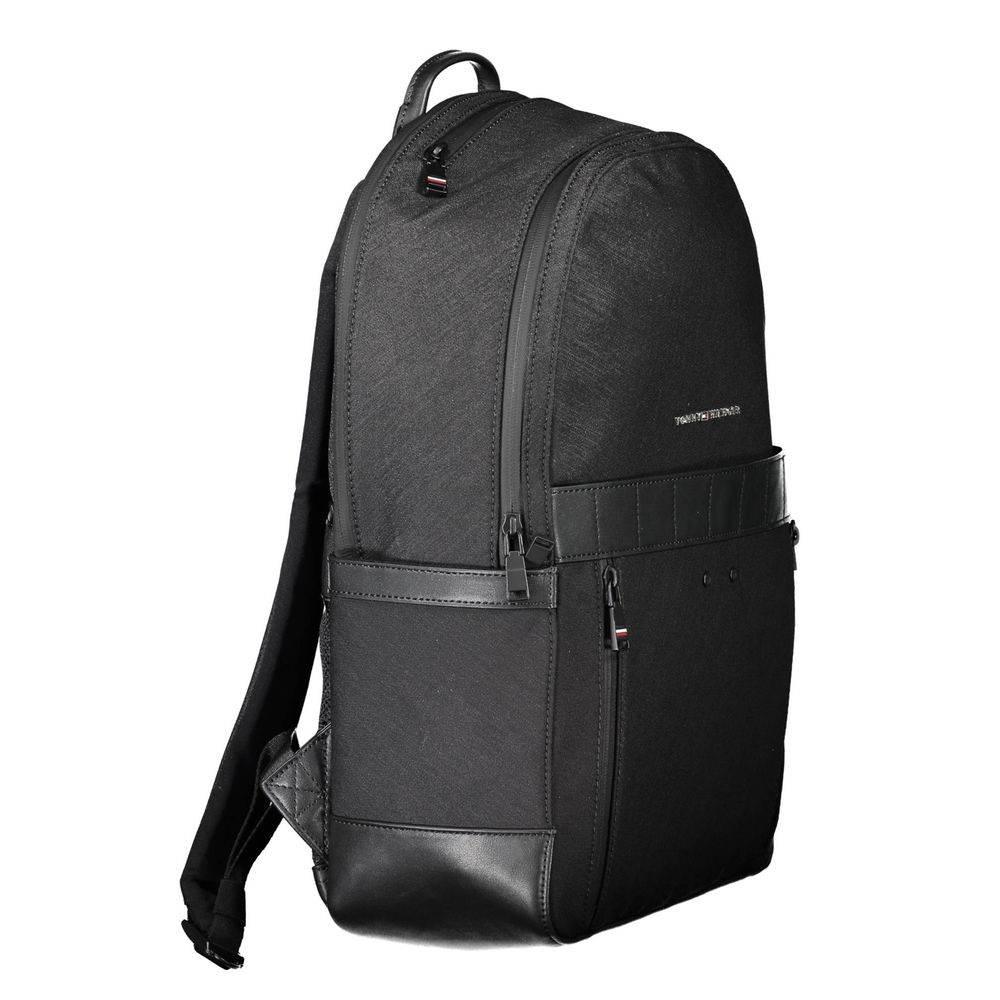 Tommy Hilfiger Black Nylon Men Backpack - Hilstor