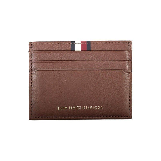 Tommy Hilfiger Brown Leather Men Wallet - Hilstor