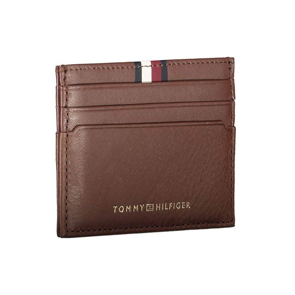 Tommy Hilfiger Brown Leather Men Wallet - Hilstor