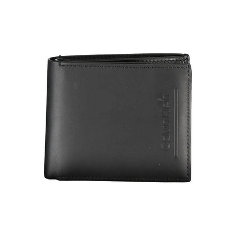 Calvin Klein Black Leather RFID Wallet with Coin Purse - Hilstor