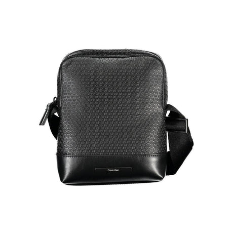 Calvin Klein Elegant Black Shoulder Bag with Contrasting Accents - Hilstor