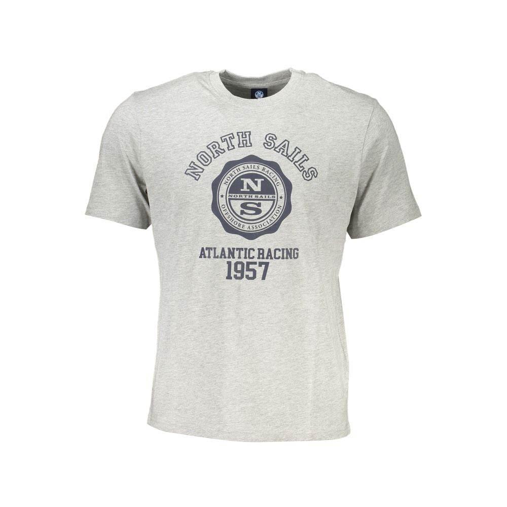 North Sails Gray Cotton T-Shirt - Hilstor