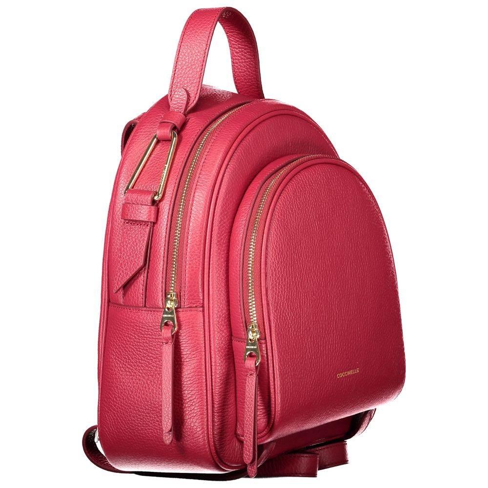 Coccinelle Red Leather Women Backpack - Hilstor