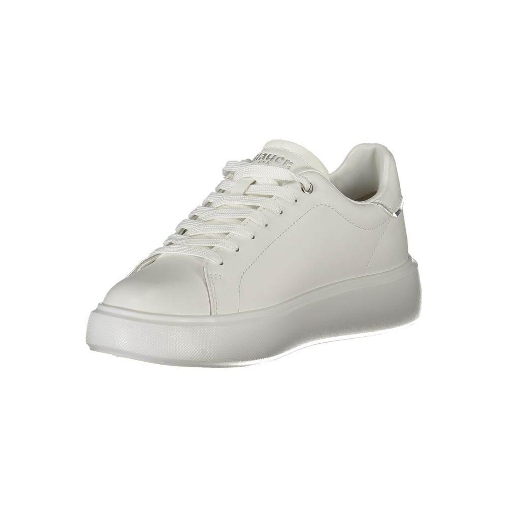 Blauer White Leather Women Sneaker - Hilstor