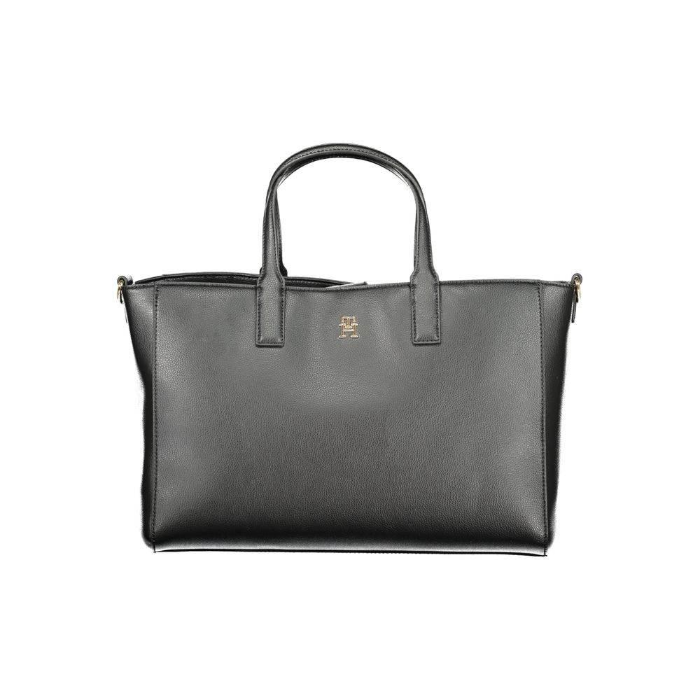 Tommy Hilfiger Black Polyester Women Handbag - Hilstor