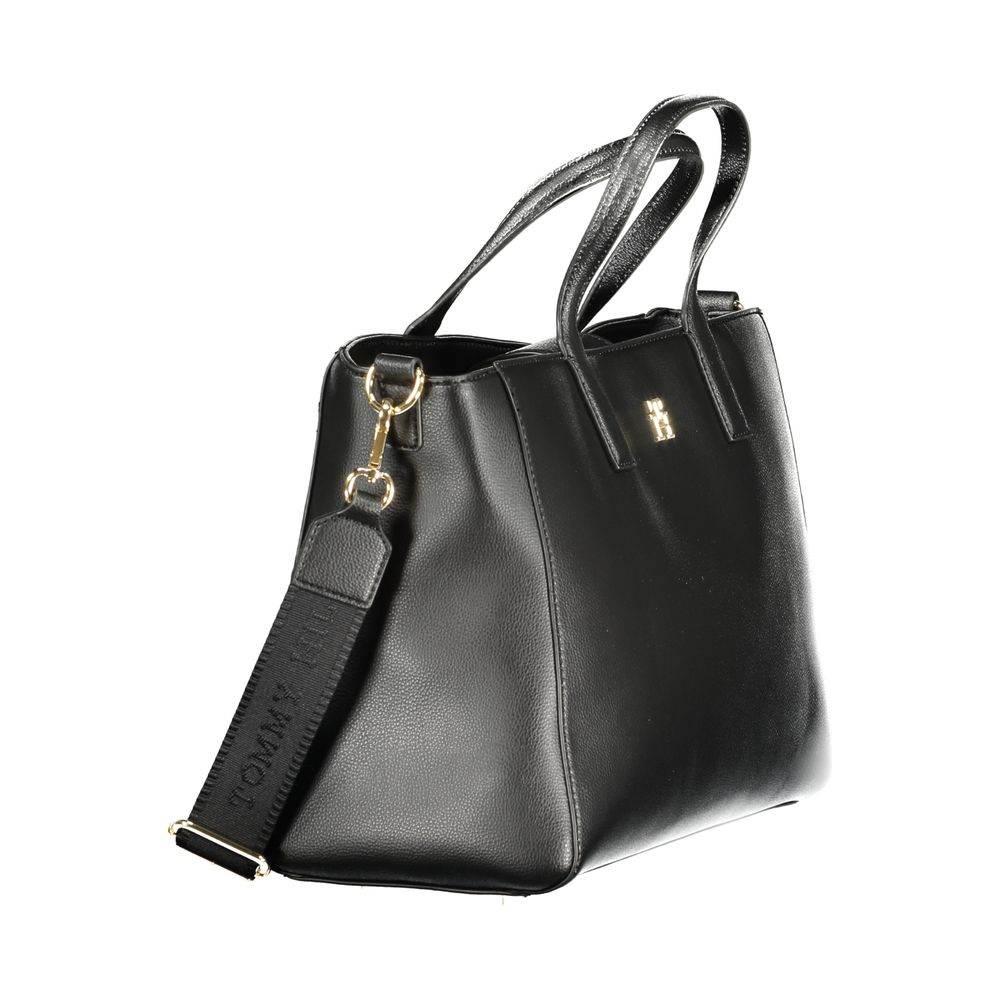 Tommy Hilfiger Black Polyester Women Handbag - Hilstor
