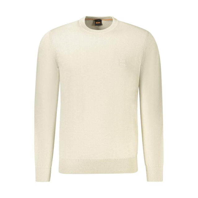 Hugo Boss Beige Cotton Men Sweater - Hilstor