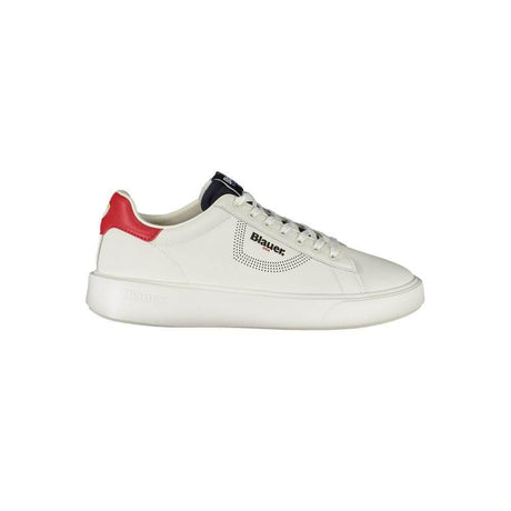 Blauer White Leather Men Sneaker - Hilstor