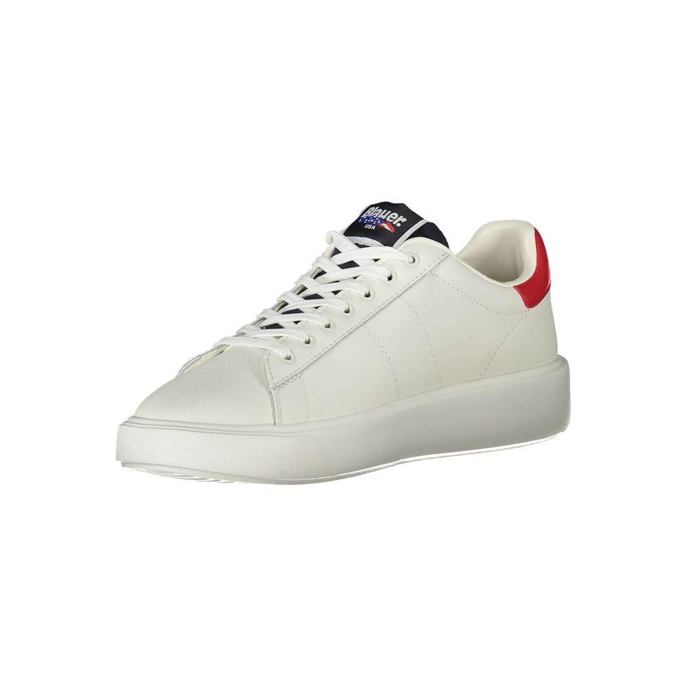 Blauer White Leather Men Sneaker - Hilstor