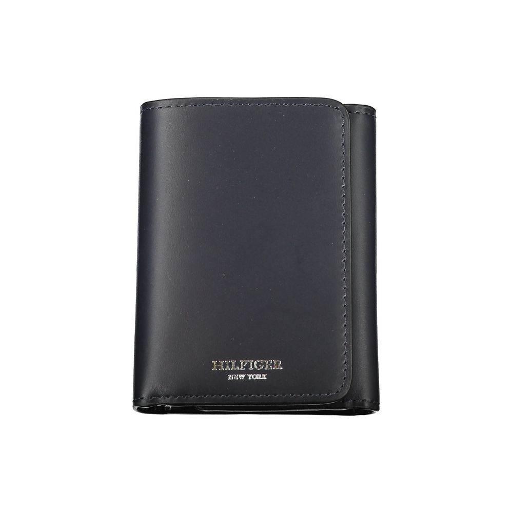 Tommy Hilfiger Elegant Blue Leather Wallet for Men - Hilstor