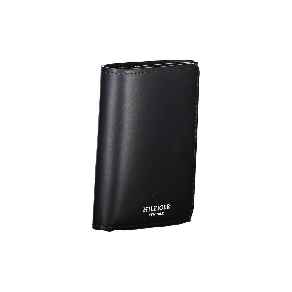 Tommy Hilfiger Elegant Blue Leather Wallet for Men - Hilstor