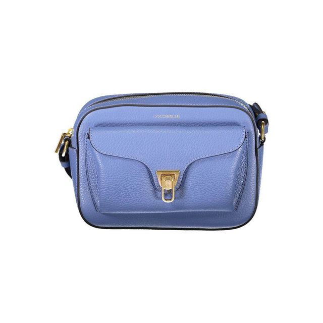 Coccinelle Light Blue Leather Women Handbag - Hilstor
