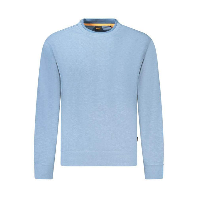 Hugo Boss Blue Cotton Men Sweater - Hilstor