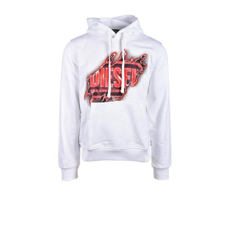 Diesel White Cotton Sweater - Hilstor
