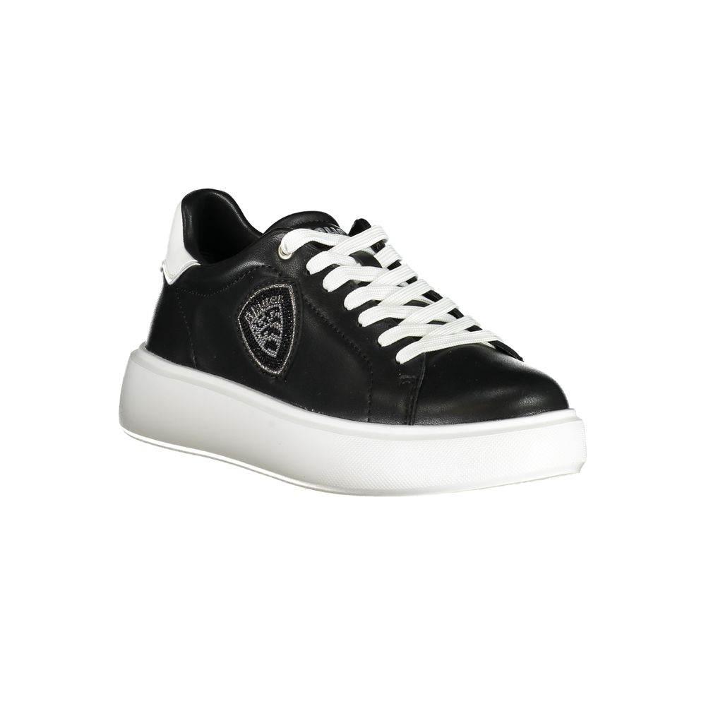 Blauer Black Leather Women Sneaker - Hilstor