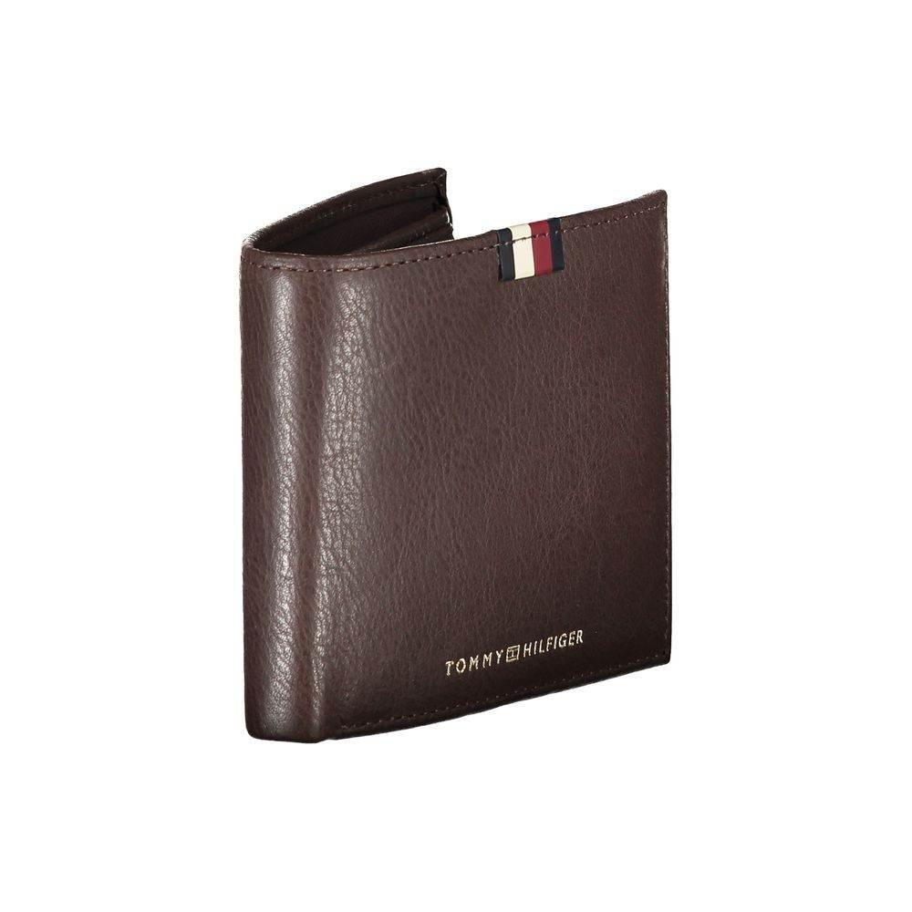 Tommy Hilfiger Brown Leather Men Wallet - Hilstor