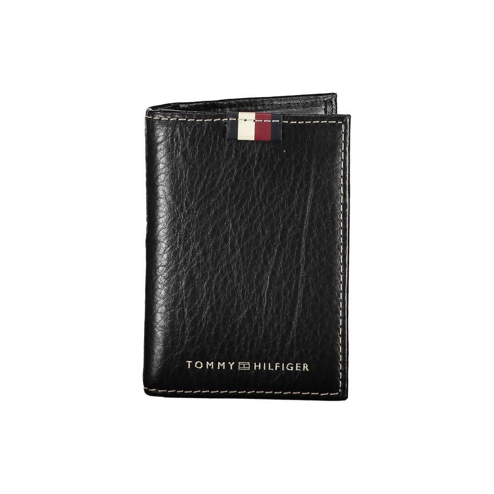 Tommy Hilfiger Black Leather Men Cardholder - Hilstor