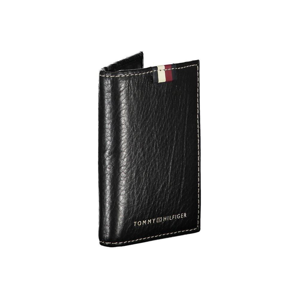 Tommy Hilfiger Black Leather Men Cardholder - Hilstor