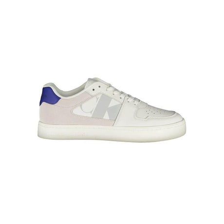 Calvin Klein White Leather Mens Sneaker - Hilstor