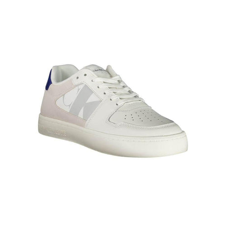 Calvin Klein White Leather Mens Sneaker - Hilstor