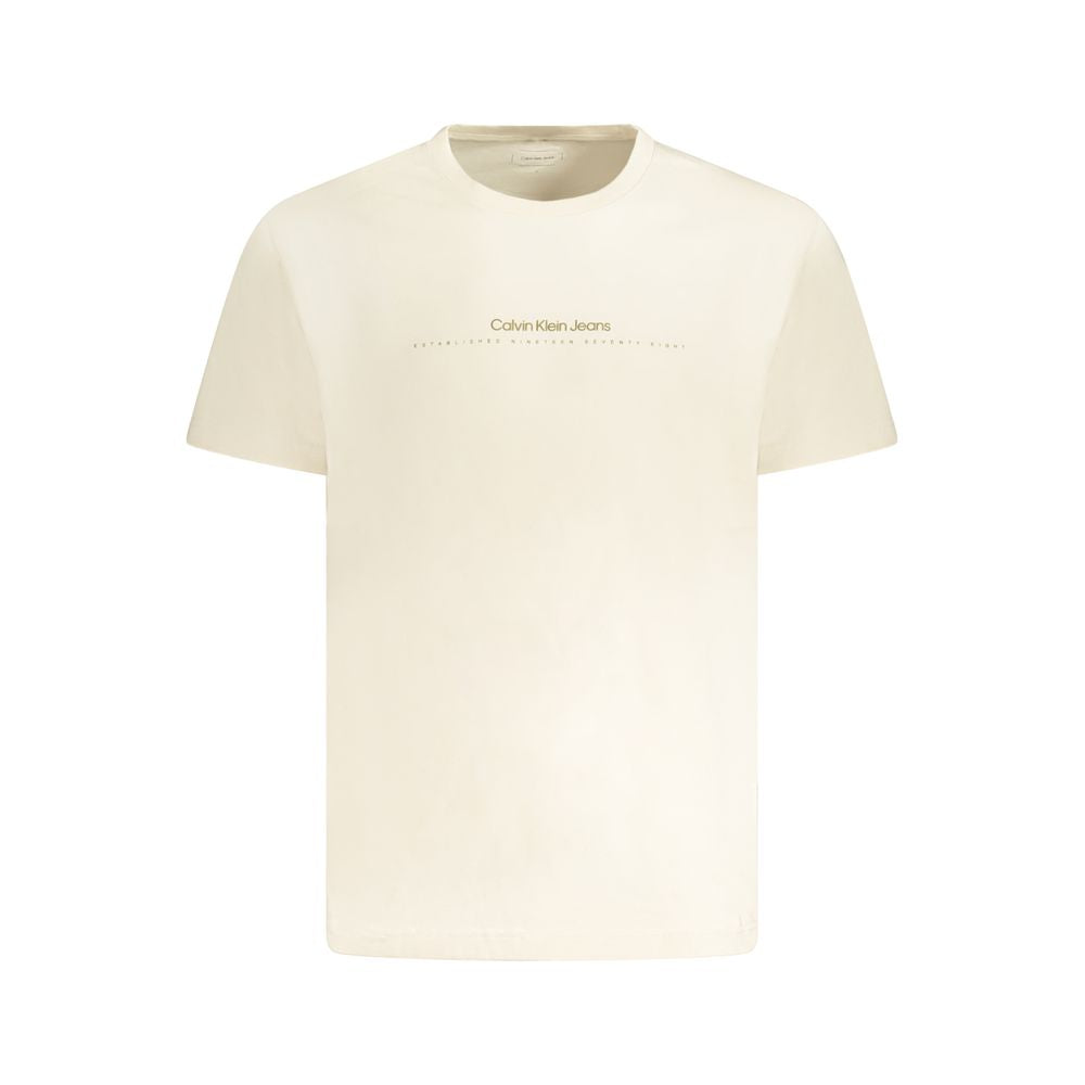Calvin Klein Beige T-shirt i bomuld til mænd