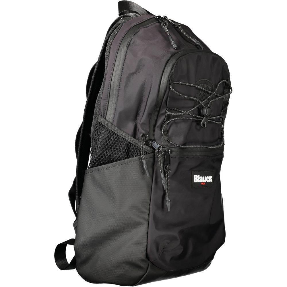 Blauer Black Polyester Men Backpack - Hilstor