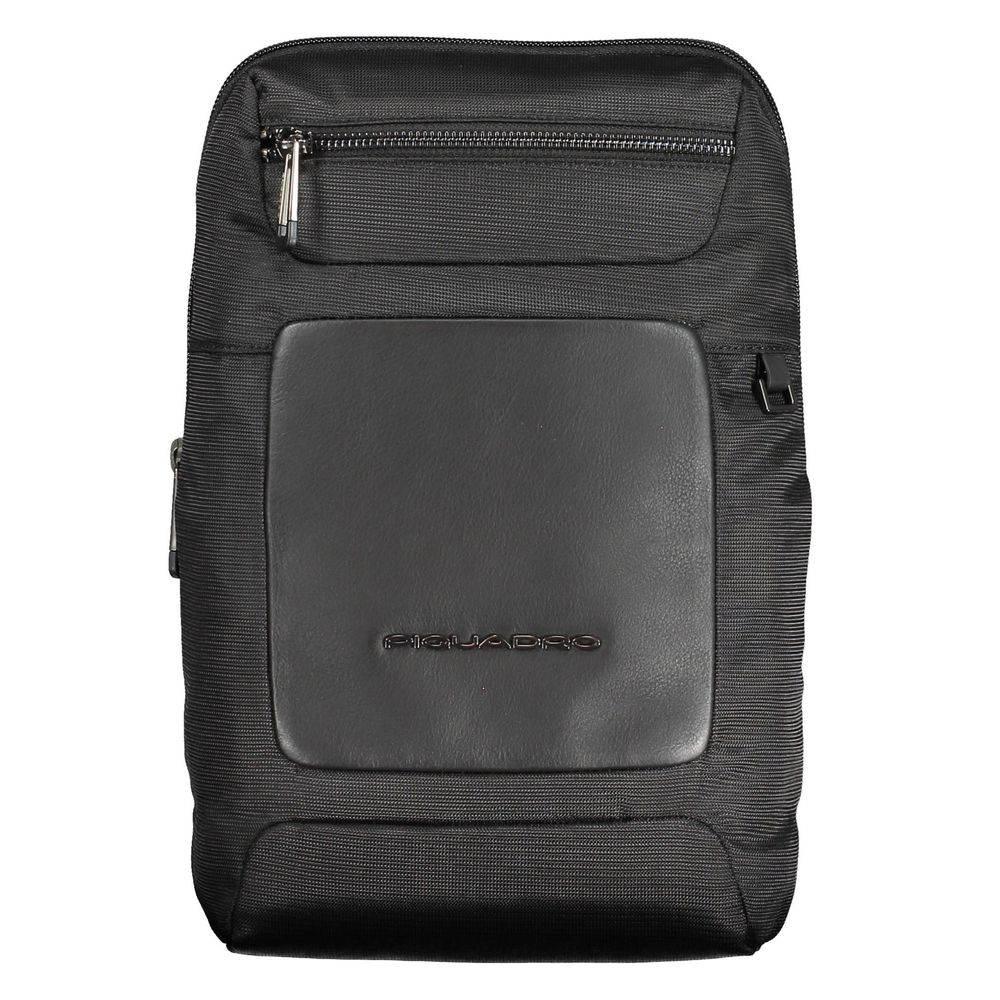 Piquadro Black Recycled Polyethylene Men Shoulder Bag - Hilstor