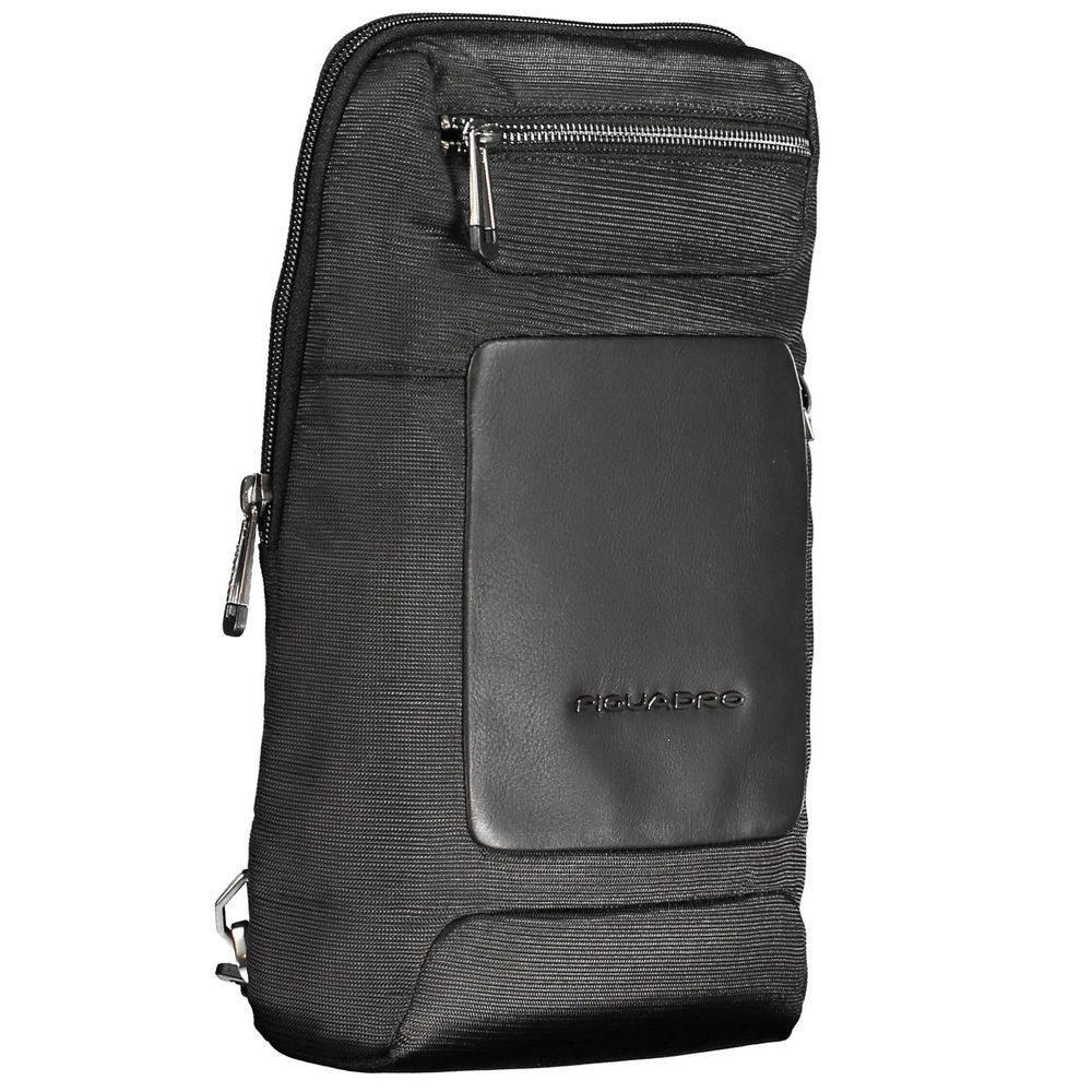 Piquadro Black Recycled Polyethylene Men Shoulder Bag - Hilstor