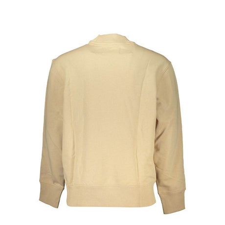 Calvin Klein Beige Crew Neck Logo Sweatshirt - Hilstor