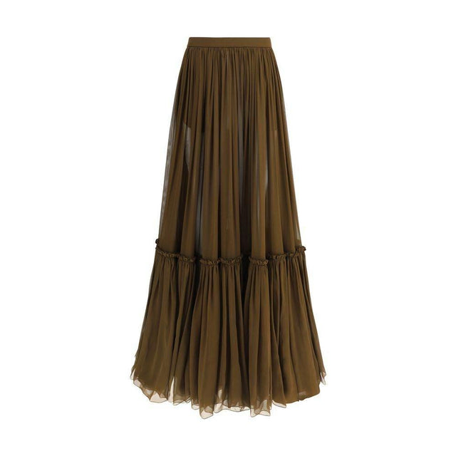 Saint Laurent Flounced long Skirt - Hilstor