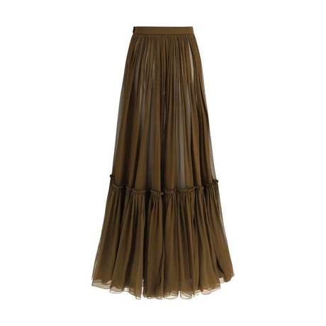 Saint Laurent Flounced long Skirt - Hilstor