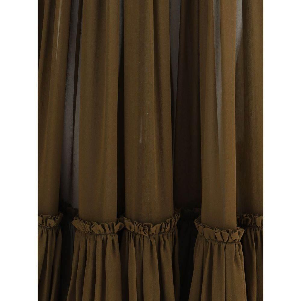 Saint Laurent Flounced long Skirt - Hilstor