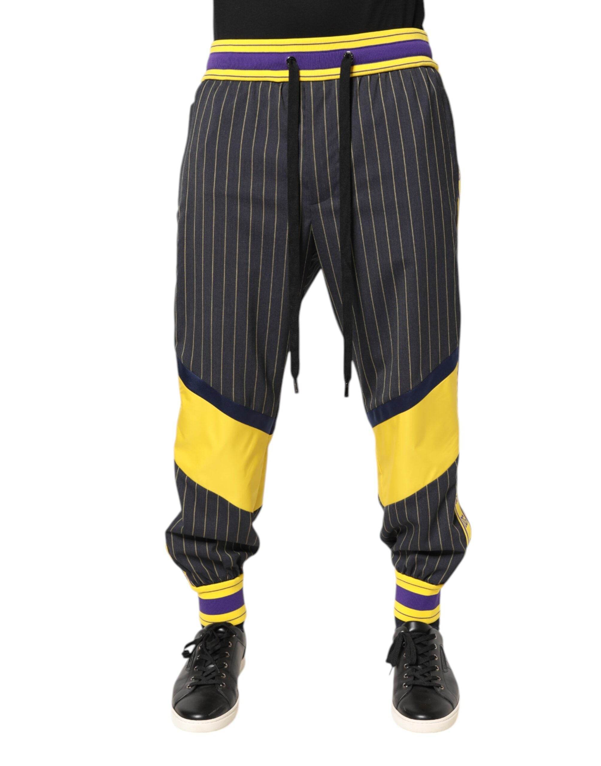 Dolce & Gabbana Multicolor Cotton Men Jogger Pants - Hilstor