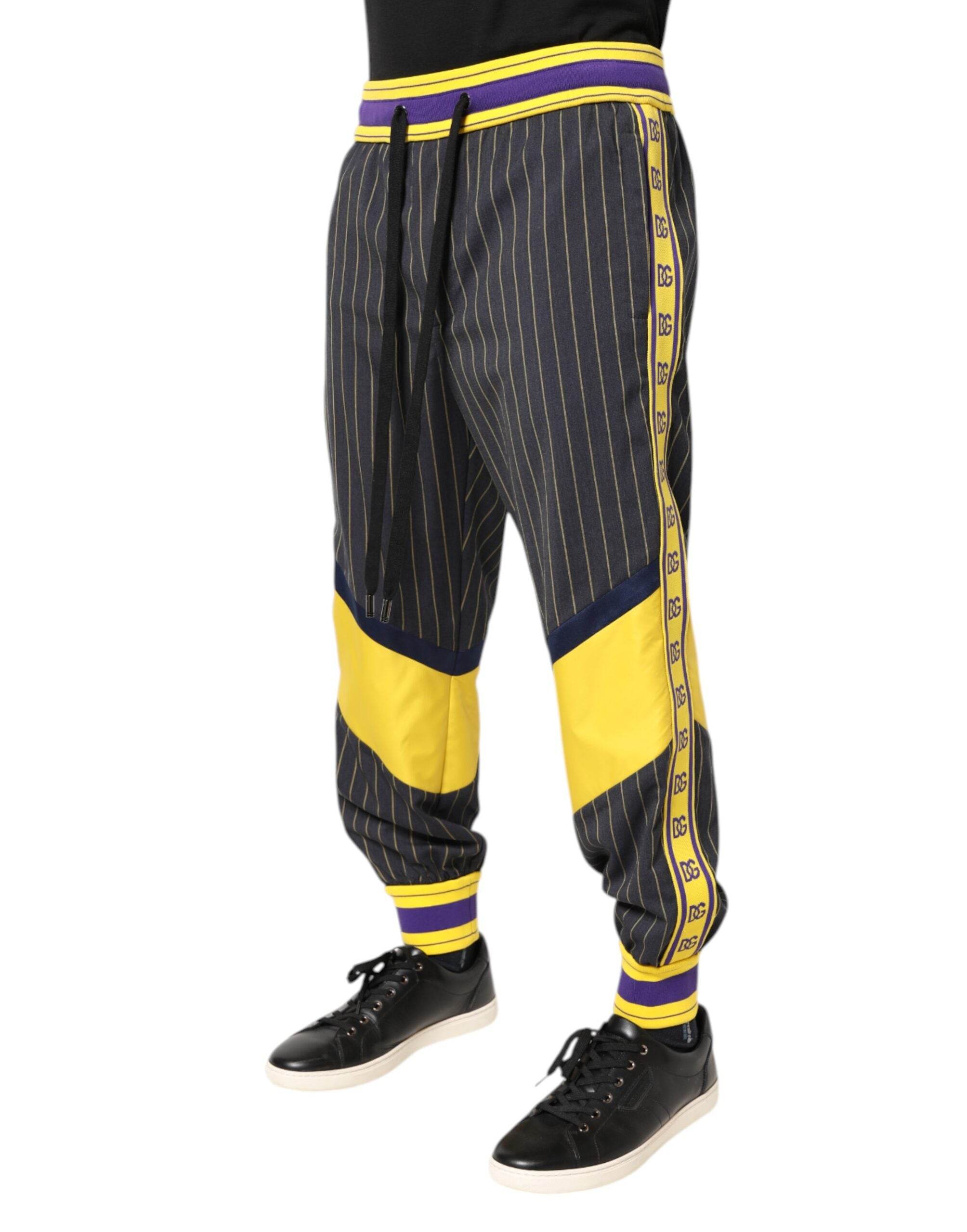 Dolce & Gabbana Multicolor Cotton Men Jogger Pants - Hilstor