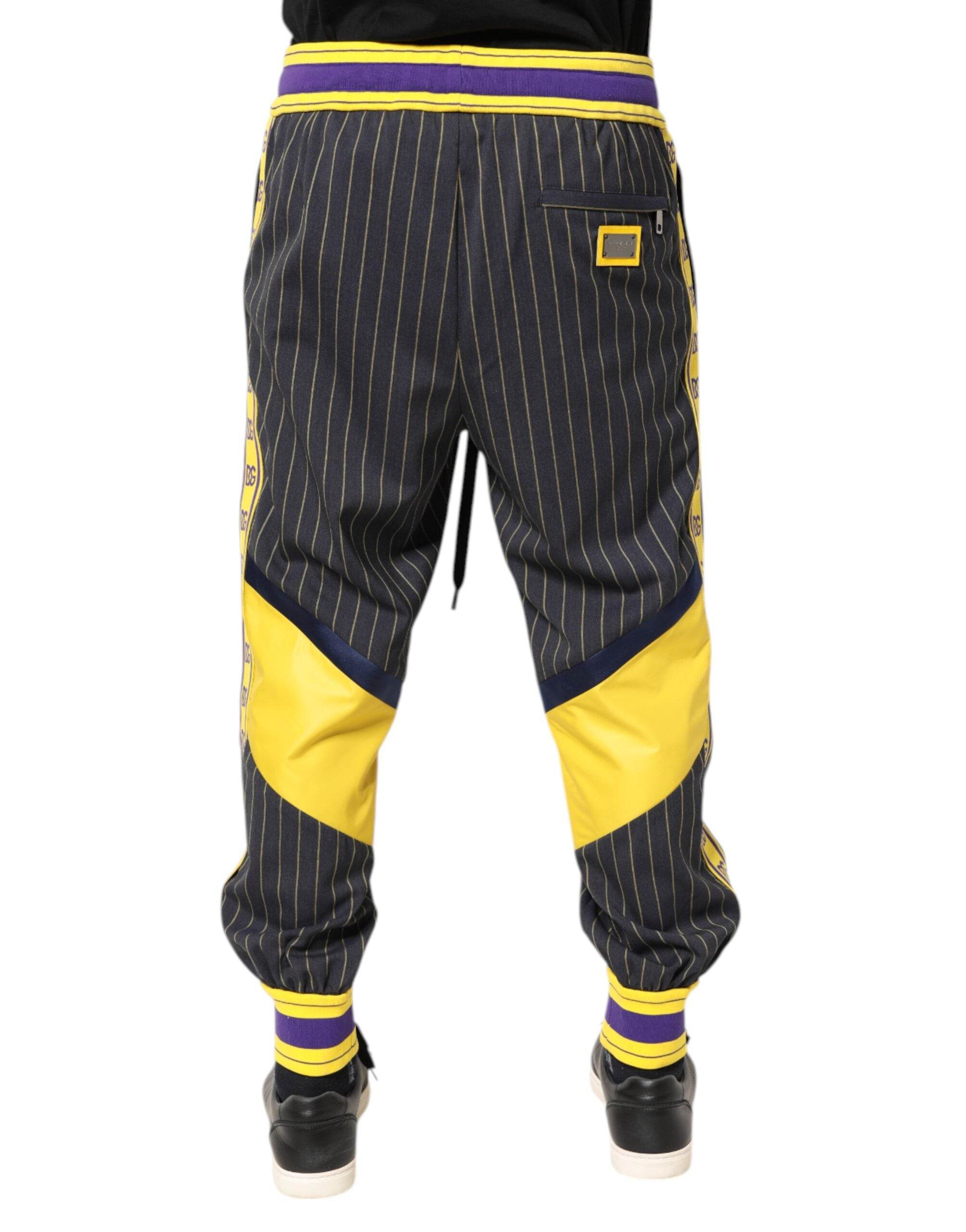 Dolce & Gabbana Multicolor Cotton Men Jogger Pants - Hilstor