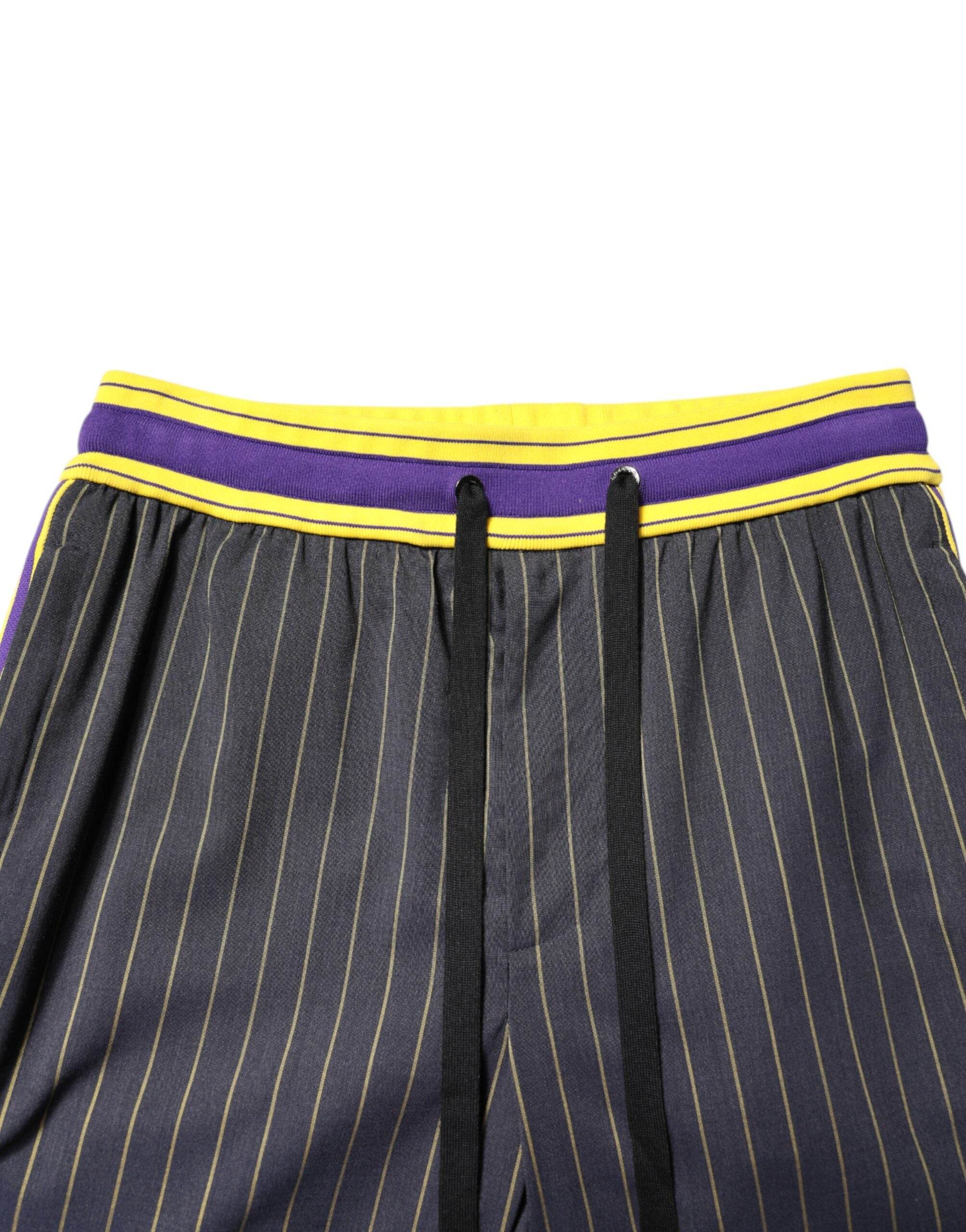 Dolce & Gabbana Multicolor Cotton Men Jogger Pants - Hilstor