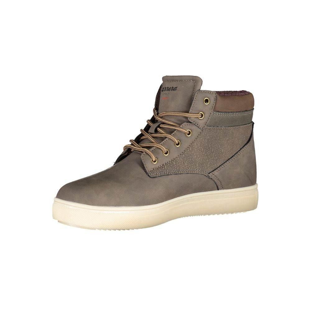 Carrera Chic Brown Lace-up Boots with Contrast Details - Hilstor