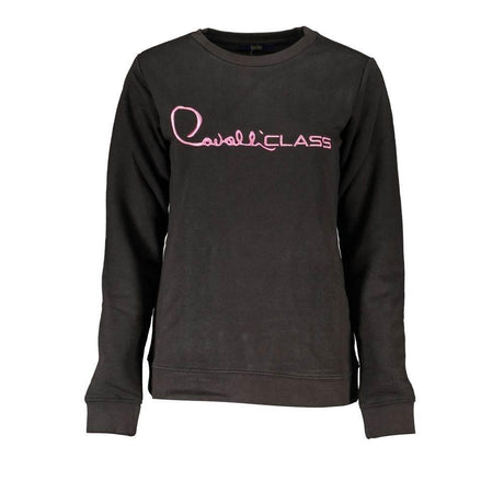 Cavalli Class Black Cotton Sweater - Hilstor