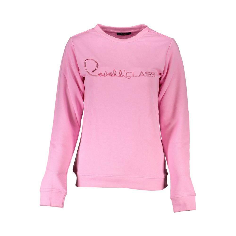 Cavalli Class Pink Cotton Sweater - Hilstor