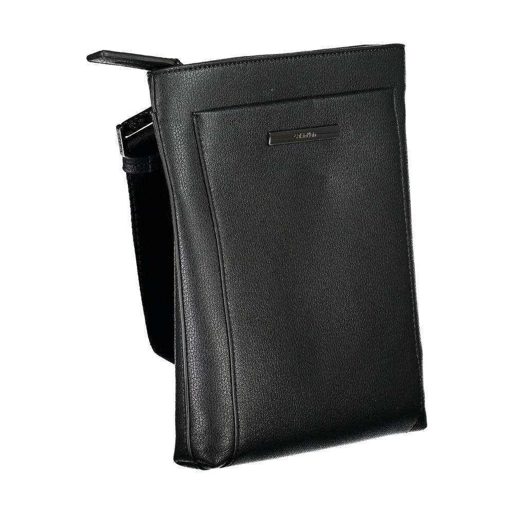 Calvin Klein Elegant Black Shoulder Bag with Contrasting Details - Hilstor
