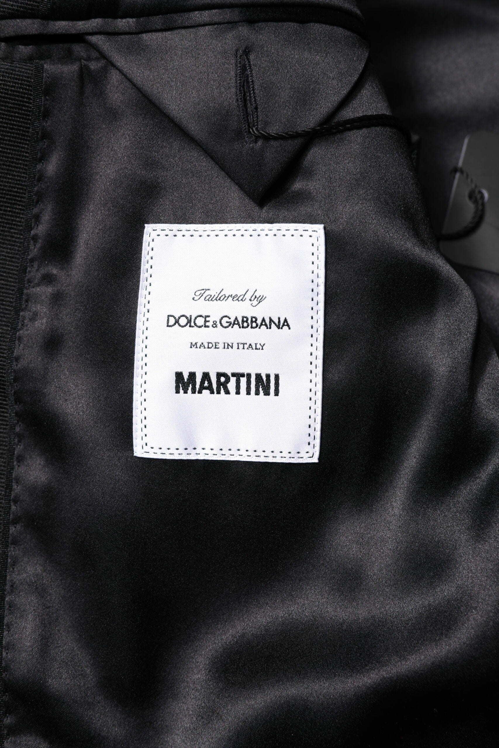 Dolce &amp; Gabbana Sort Grå MARTINI Jacquard Herre 3-delt Jakkesæt